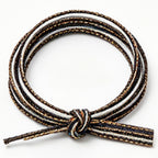 10pcs Black, White, and Gold Metallic Cord Bracelet with Knot Detail