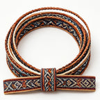 10pcs Earthy Geometric Embroidered Multi-Strand Bracelet