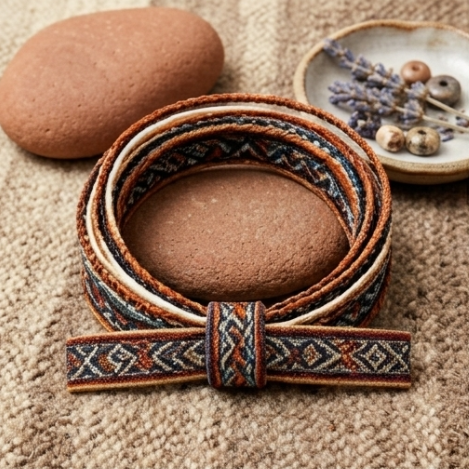 10pcs Earthy Geometric Embroidered Multi-Strand Bracelet
