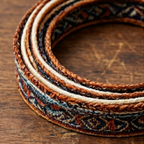 10pcs Earthy Geometric Embroidered Multi-Strand Bracelet