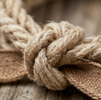 10pcs Natural Braided Jute Rope Bracelet with Brown Ribbon Tie
