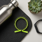 10pcs Black and Neon Yellow Braided Cord Bracelet with Ribbon Tie
