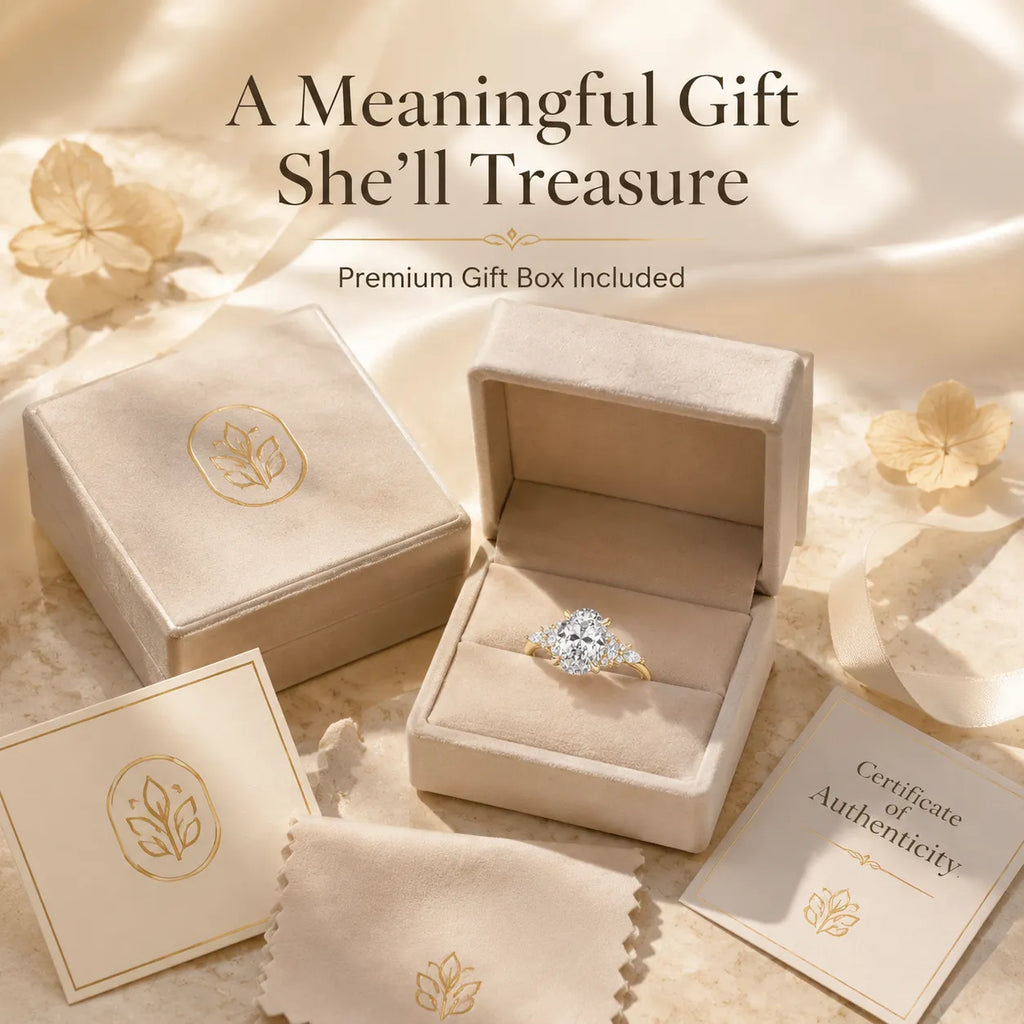 Snowflake Oval Ring — Anti-Pinching Comfort Fit Ring for Timeless Elegance -Last Day Sale-90% OFF🔥